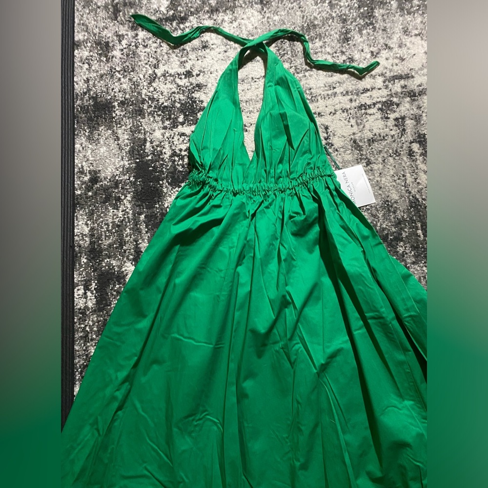 Brand new Monica Nera green maxi backless dress size XS-S